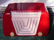 Motorola 68X11 Red Plastic Table Radio (1949)