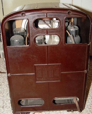 Emerson BY-233 Mini Tombstone Radio Rear View