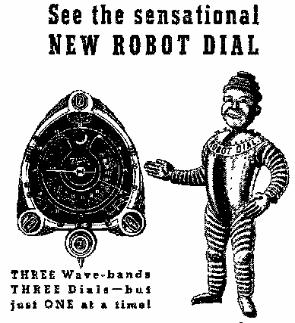 Advertising Graphic Used for Zenith's 1938 Robot Dial